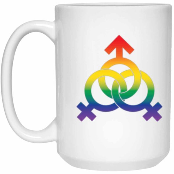 white male female female polyamory coffee mug