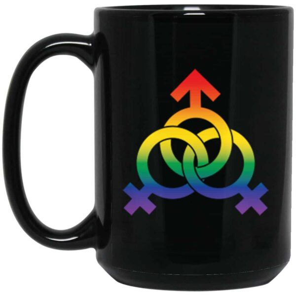 male female female polyamory coffee mug