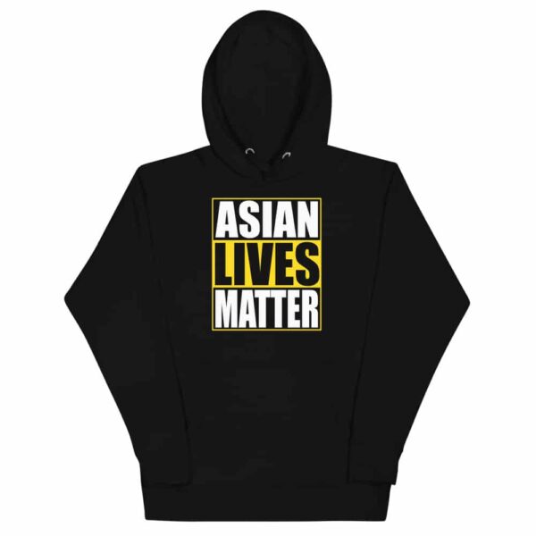 Asian girl wearinBlack Unisex Asian Lives Matter unisex hoodie