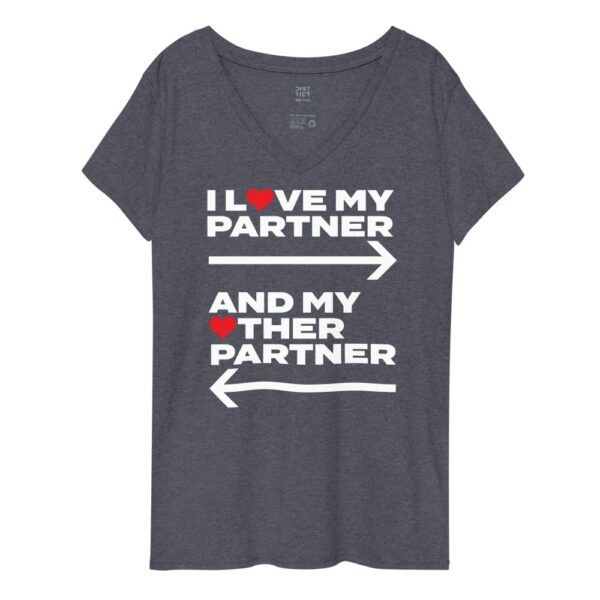 Polyam I Love My Partners V-neck T-shirt - Image 3