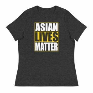 gray heather women's asian lives matter tee