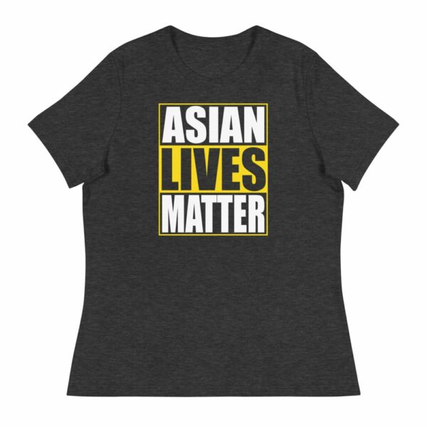gray heather women's asian lives matter tee