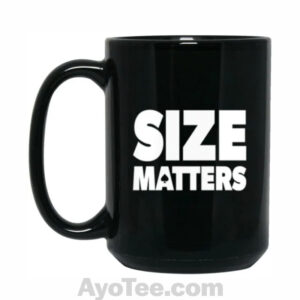 Black 15oz Size Matters BBC ace of spades coffee mug for hot wives and size queens