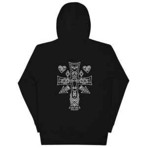 Celtic Cross and Hearts Hoodie