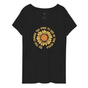 Women’s Eco Friendly Be The Change V-neck T-shirt