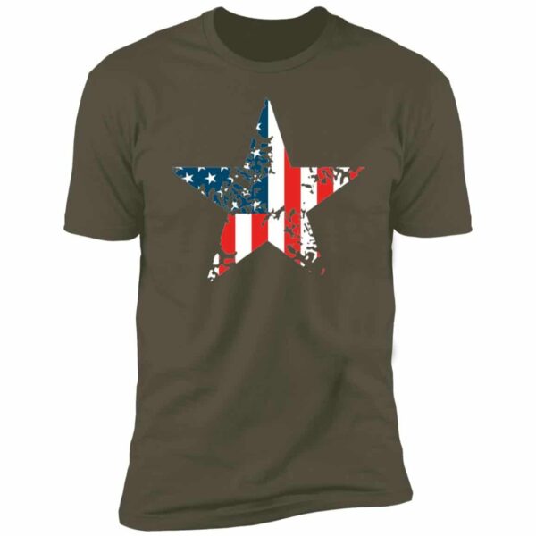 American Flag Star 4th of July Patriotic Tee - Image 2