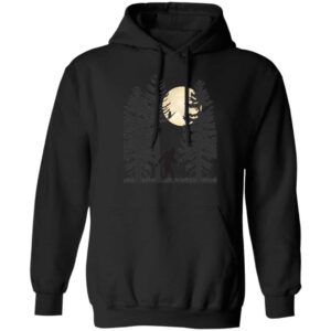 Bigfoot Walking in the Night Under the Moon Black Pullover Hoodie Gift for Bigfoot Lovers