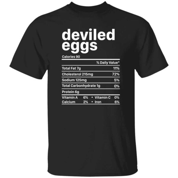 Funny Deviled Eggs Nutritional Value Unisex T-Shirt - Image 3