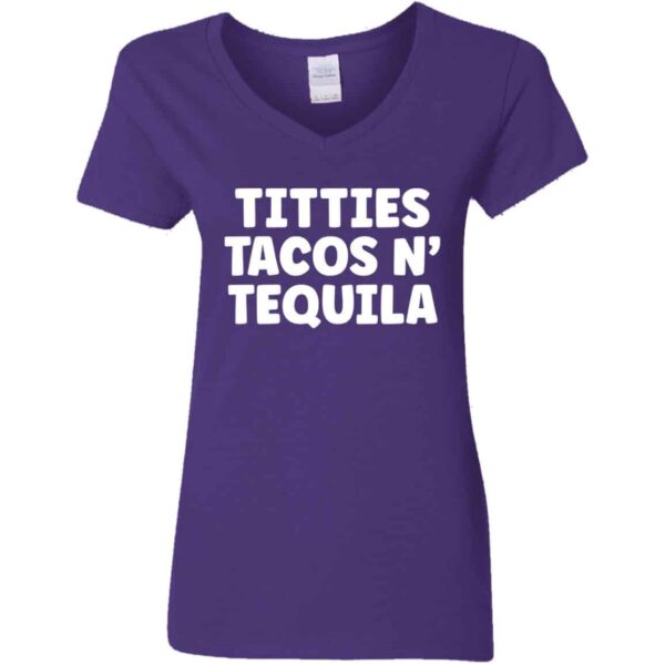 purple Titties, Tacos, N' Tequila tank women's v-neck t-shirt