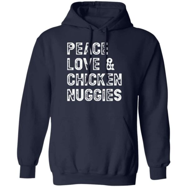 navy Peace, Love & Chicken Nuggies pullover hoodie