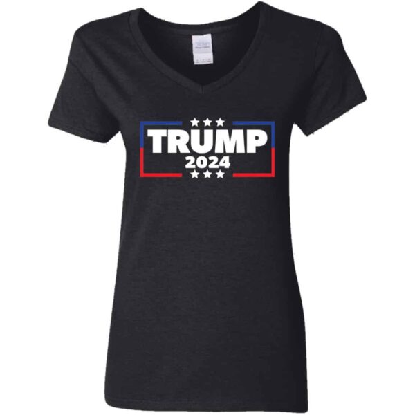 black women's v-neck Trump 2024 T-shirt