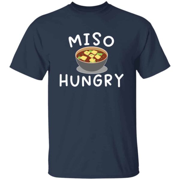 navy blue Miso Hungry funny Miso soup t-shirt
