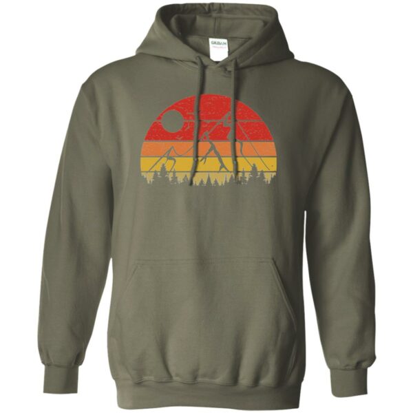 Retro Sunset Mountains Pullover Hoodie - Image 3