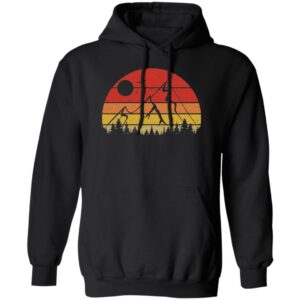 Retro Sunset Mountains Pullover Hoodie