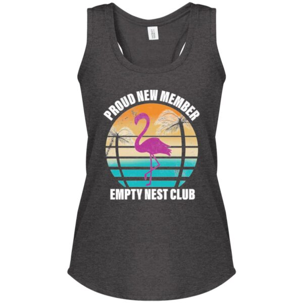 Flamingo Retro Sunset Empty Nest Women's Racerback Tank - Image 2
