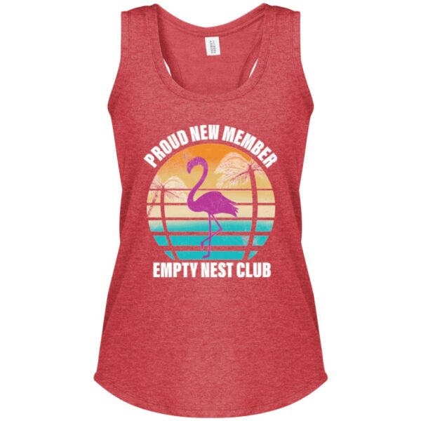 Flamingo Retro Sunset Empty Nest Women's Racerback Tank - Image 3