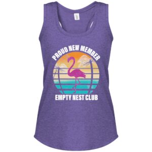Flamingo Retro Sunset Empty Nest Women's Racerback Tank
