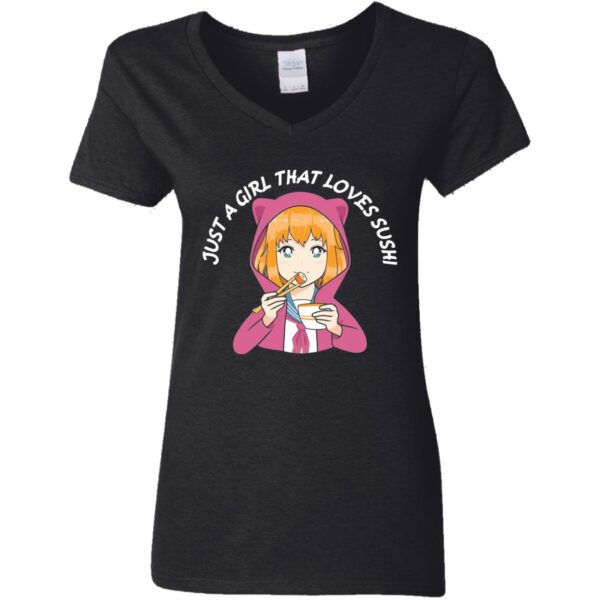 Just A Girl That Loves Sushi Anime Women's V-Neck T-Shirt
