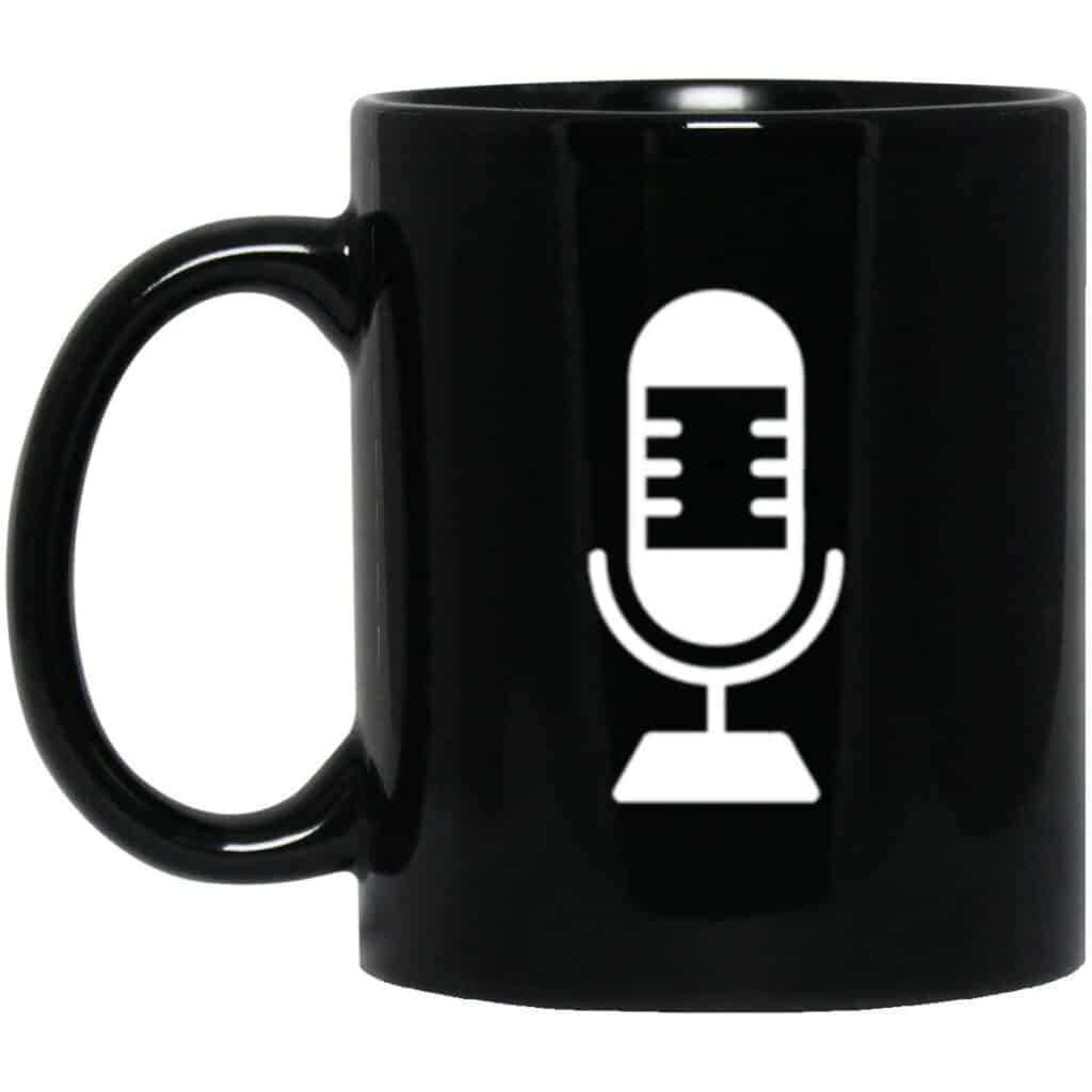Minimalist Podcaster Microphone Black Mug Ayotee minimalist-podcaster-microphone-black-mug-ayotee
