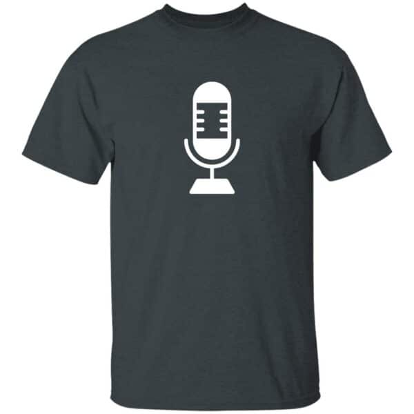 Minimalist Podcaster Microphone T-Shirt - Image 2