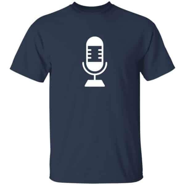Minimalist Podcaster Microphone T-Shirt - Image 3