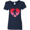 Retro Sunset Women's V-Neck Valentine's Day T-Shirt - Image 2