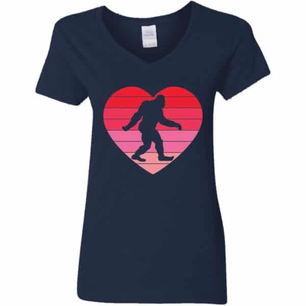 Retro Sunset Women's V-Neck Valentine's Day T-Shirt - Image 2