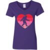 Retro Sunset Women's V-Neck Valentine's Day T-Shirt - Image 3