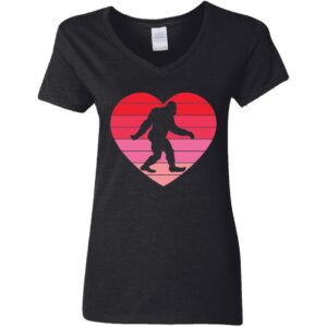 Retro Sunset Women's V-Neck Valentine's Day T-Shirt