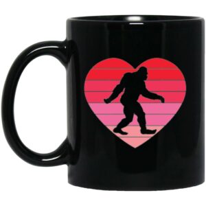 Bigfoot Heart Valentine's Day Mug
