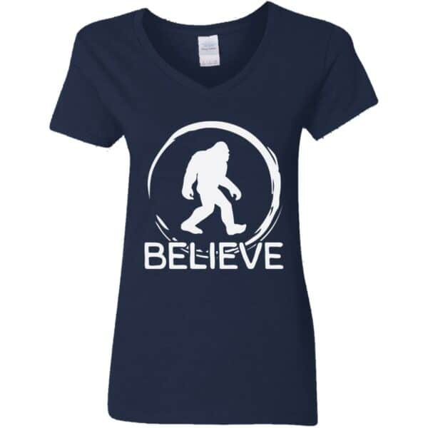 Women's Bigfoot Believe V-Neck T-Shirt - Image 2