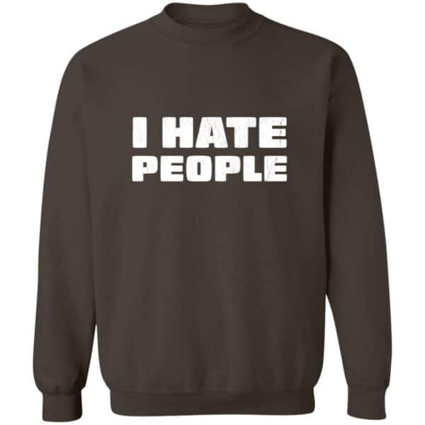I Hate People Distressed Style Sweatshirt - Image 3