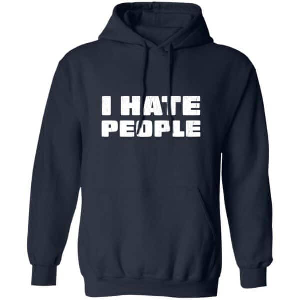 I Hate People Distressed Hoodie - Image 2
