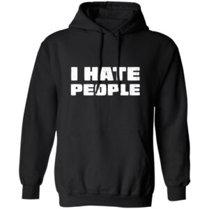I Hate People Distressed Hoodie