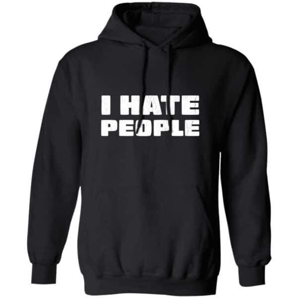 I Hate People Distressed Hoodie