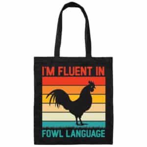 Fluent in Fowl Lanugate Tote Bag