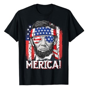 badass lincoln 'merica t-shirt