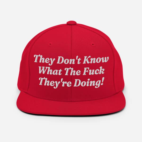 They Don't Know What The Fuck They're Doing - snapback hat